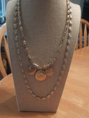 Gold-Tone Layered Disc Pendant Necklace - Women Jewelry